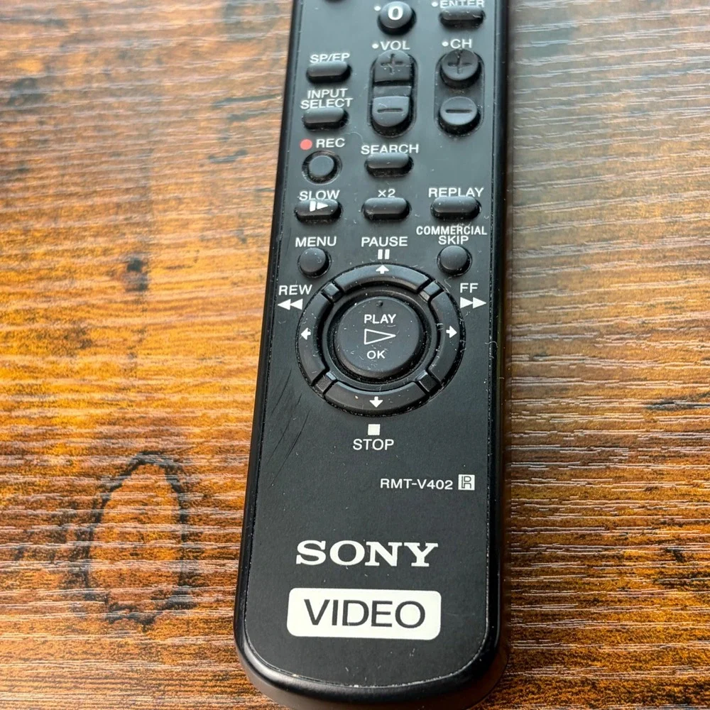 Sony RMT-V402 Video TV‎ VCR Remote Control Black Plastic Replacement Tested